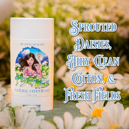 Petal Wish - Natural Deodorant - Sprouted Daisies, Airy Clean Cotton, Fresh Fields