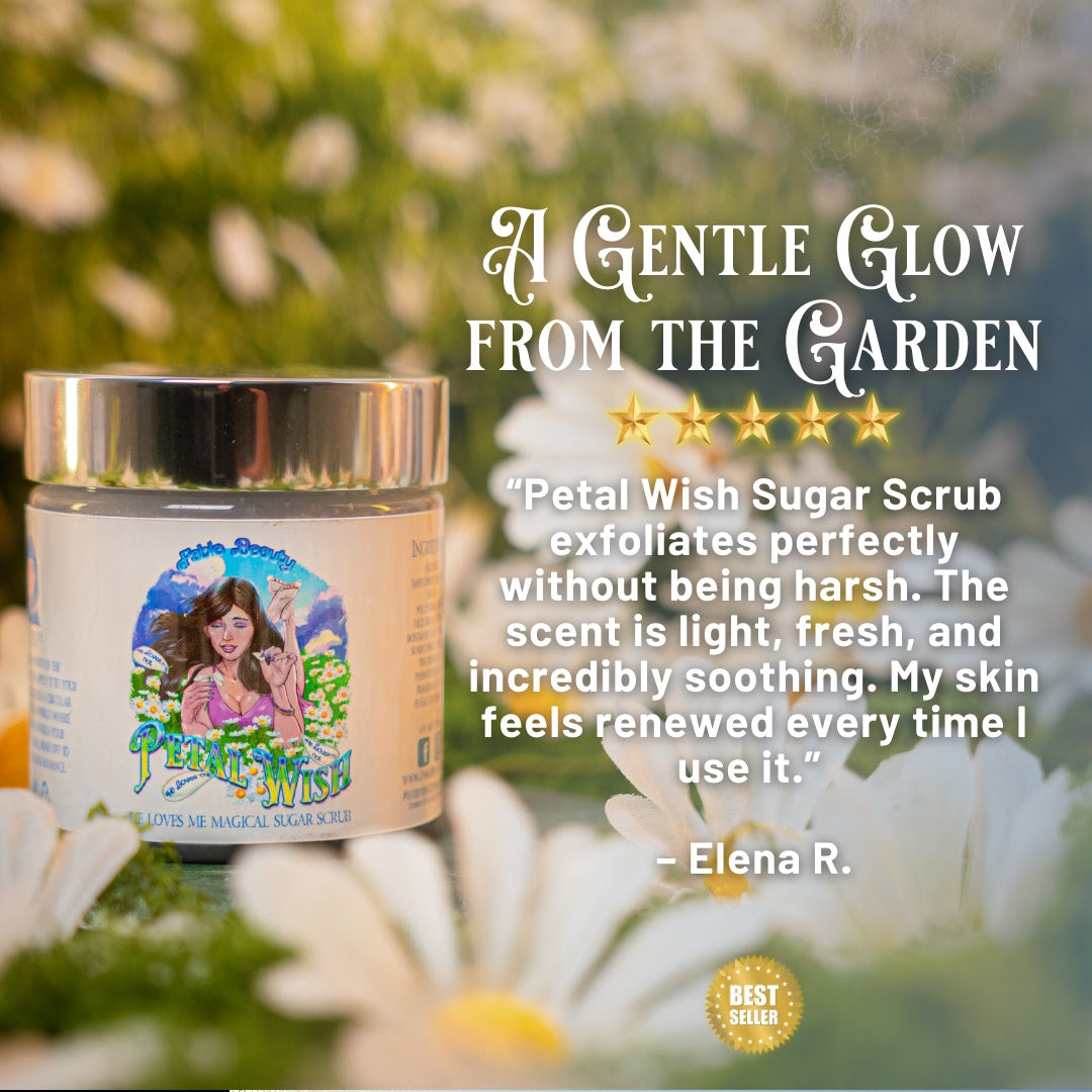 Petal Wish - Magical Sugar Scrub - Sprouted Daisies, Airy Clean Cotton, Fresh Fields