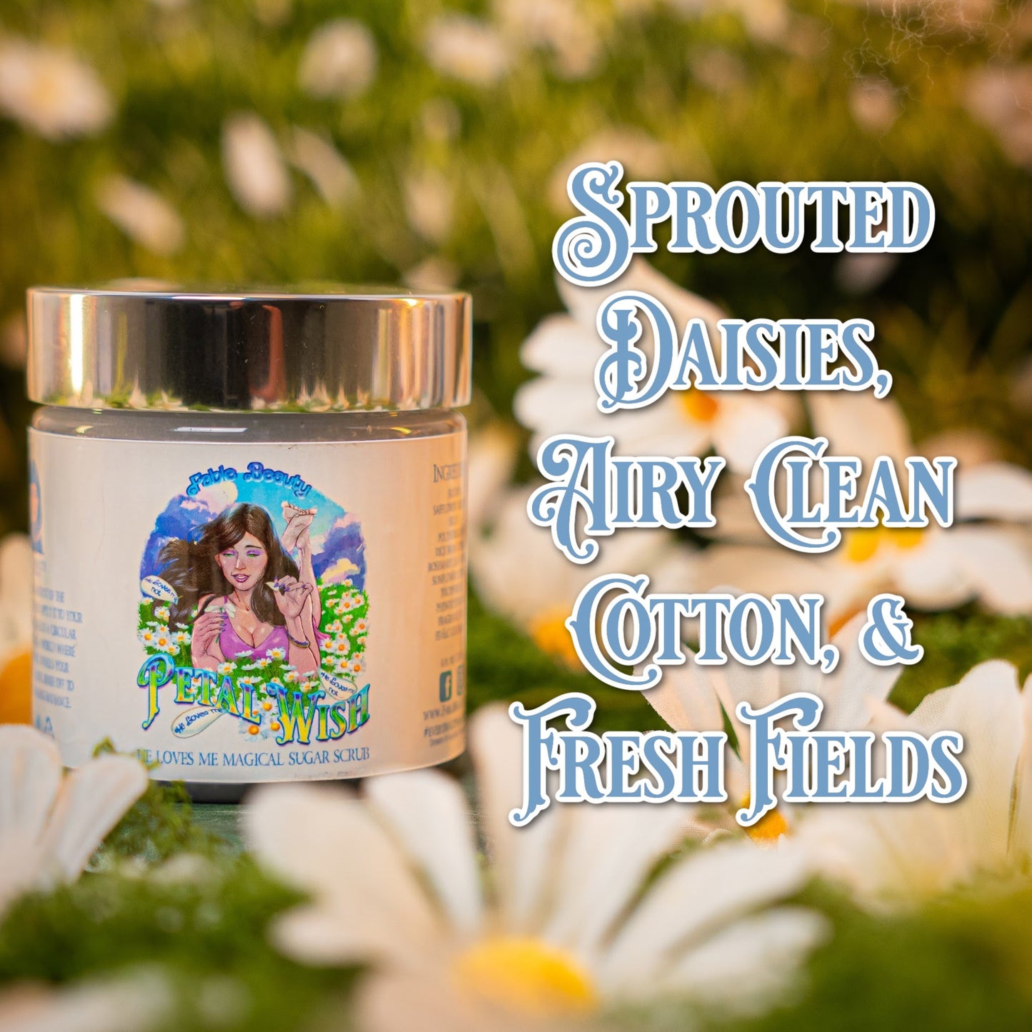 Petal Wish - Polish & Pamper Duo - Sprouted Daisies, Airy Clean Cotton, Fresh Fields