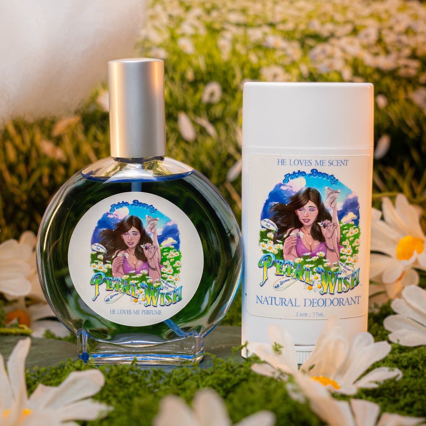 Petal Wish - Fragrance & Function Duo - Sprouted Daisies, Airy Clean Cotton, Fresh Fields