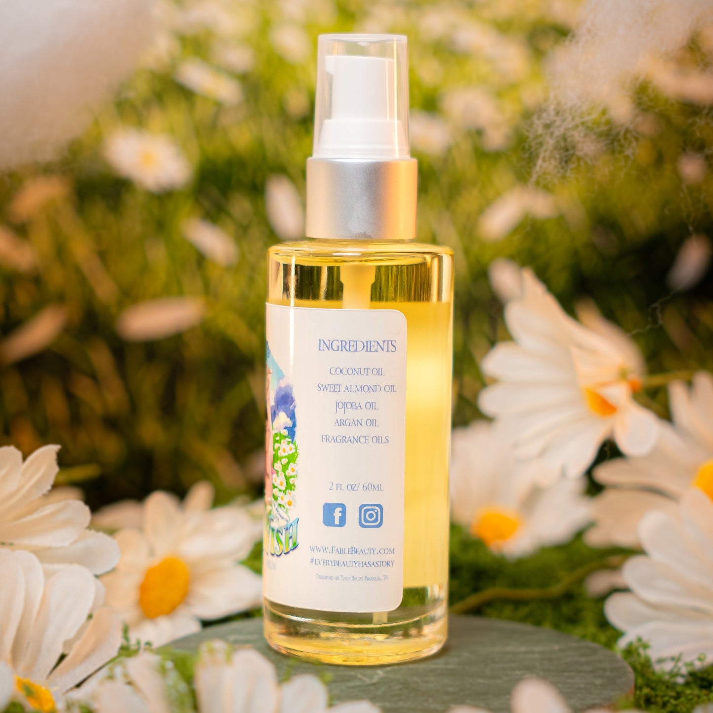 Petal Wish - Shave Oil Serum - Sprouted Daisies, Airy Clean Cotton, Fresh Fields