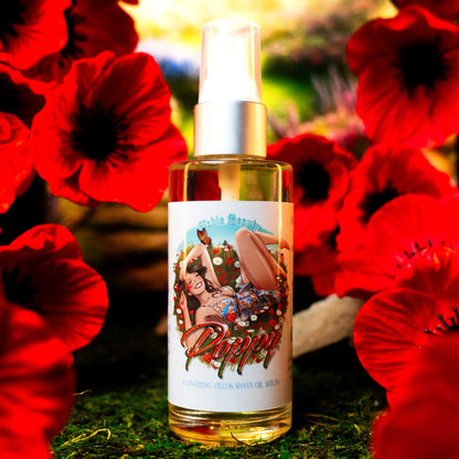 Poppy - Shave Oil Serum - Wild Poppies, Honeyed Fig, Delicate Pear