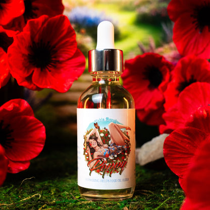Poppy - Hair Oil Elixir - Wild Poppies, Honeyed Fig, Delicate Pear