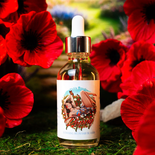 Poppy - Hair Oil Elixir - Wild Poppies, Honeyed Fig, Delicate Pear
