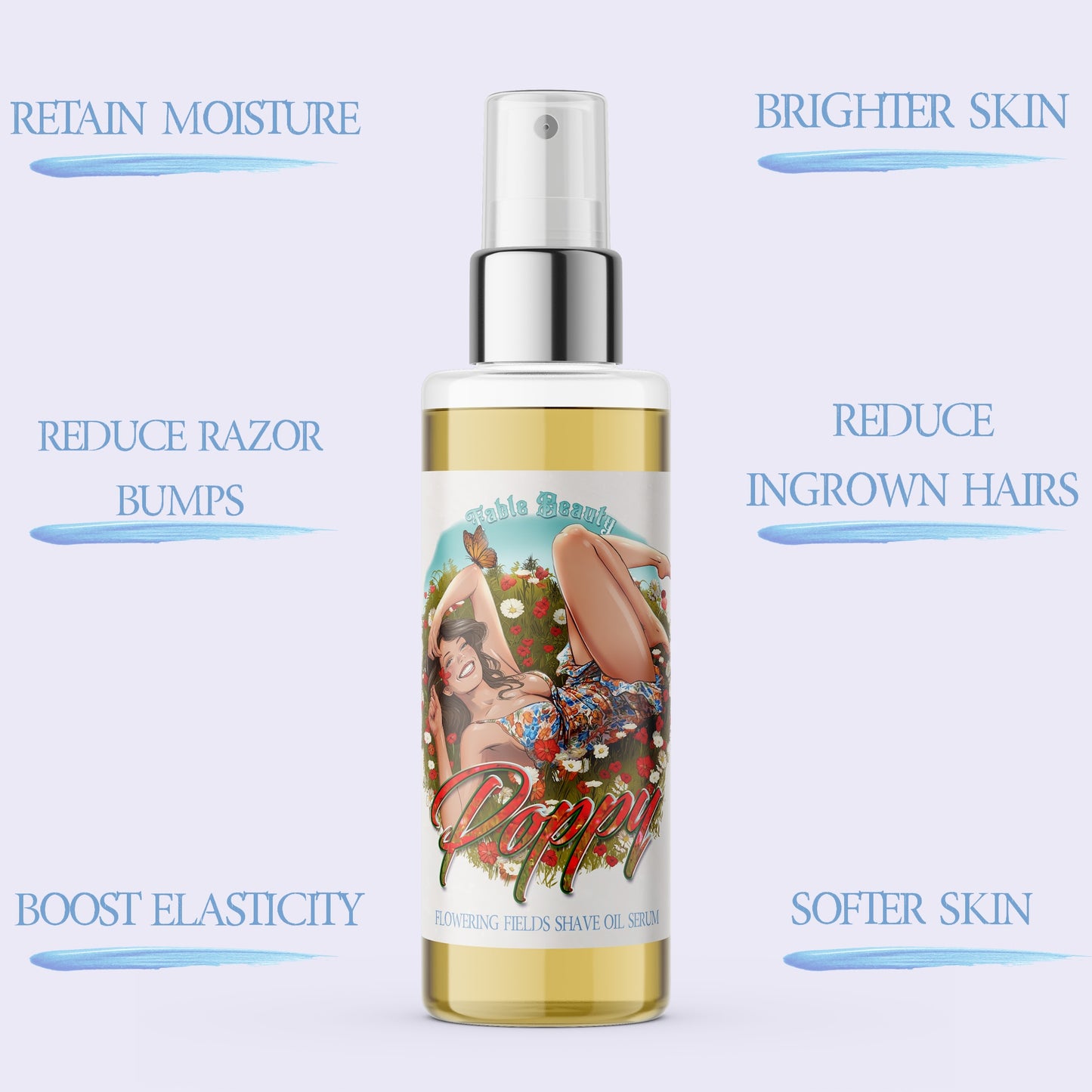 Poppy - Shave Oil Serum - Wild Poppies, Honeyed Fig, Delicate Pear