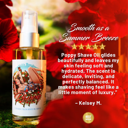 Poppy - Shave Oil Serum - Wild Poppies, Honeyed Fig, Delicate Pear