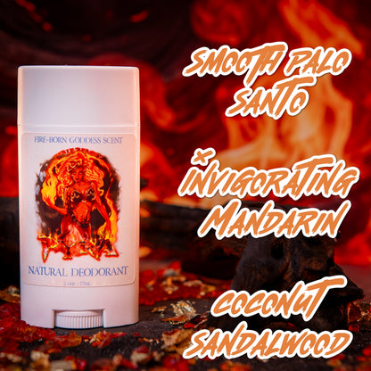 Pyra - Natural Deodorant - Smooth Palo Santo, Invigorating Mandarin, Coconut Shavings