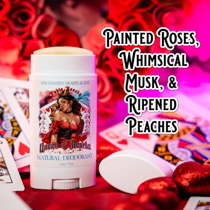 Queen Of Hearts - Natural Deodorant - Roses, Musk, and Ripe Peaches