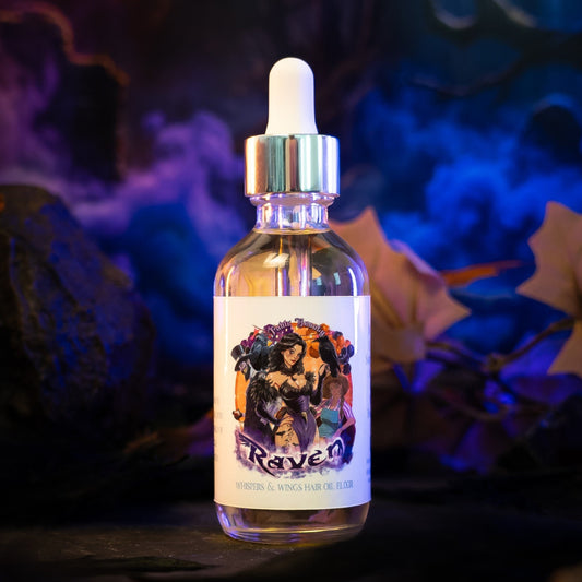 Raven - Hair Oil Elixir - Fresh Gingerbread, Bourbon Soaked Vanilla, Sugary Icing