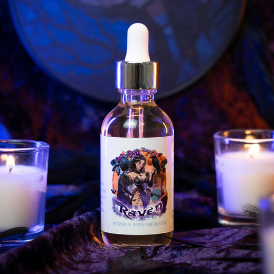 Raven - Hair Oil Elixir - Fresh Gingerbread, Bourbon Soaked Vanilla, Sugary Icing