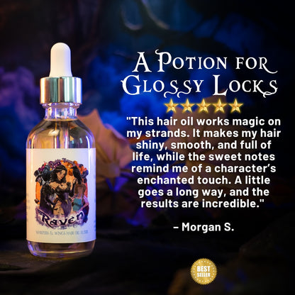 Raven - Hair Oil Elixir - Fresh Gingerbread, Bourbon Soaked Vanilla, Sugary Icing