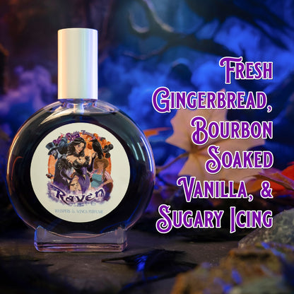 Raven - Fragrance & Function Duo - Fresh Gingerbread, Bourbon Soaked Vanilla, Sugary Icing