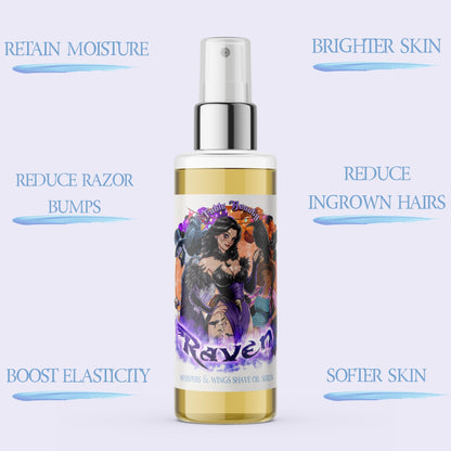 Raven - Shave Oil Serum - Fresh Gingerbread, Bourbon Soaked Vanilla, Sugary Icing