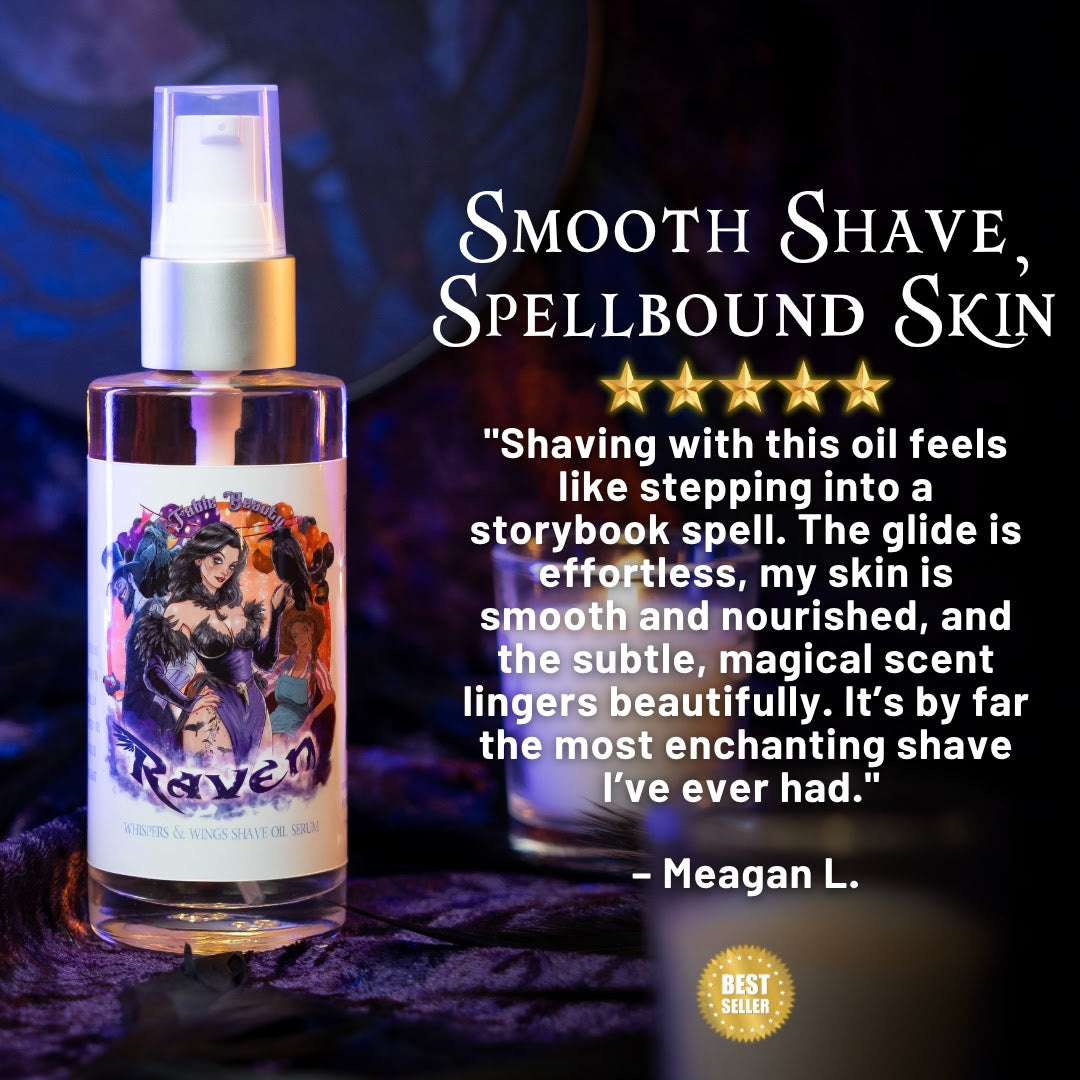 Raven - Shave Oil Serum - Fresh Gingerbread, Bourbon Soaked Vanilla, Sugary Icing