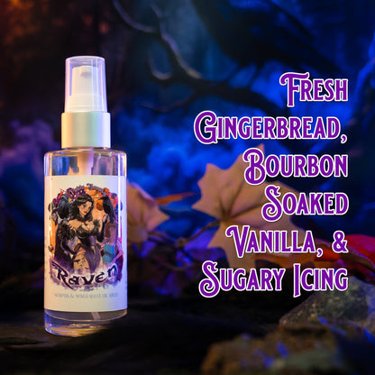 Raven - Shave Oil Serum - Fresh Gingerbread, Bourbon Soaked Vanilla, Sugary Icing