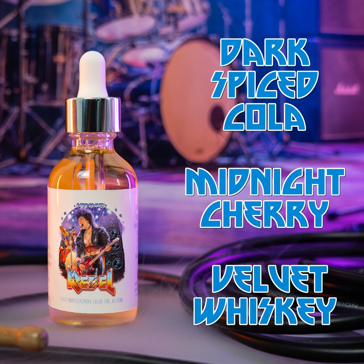 Rebel - Hair Oil Elixir - Dark Spiced Cola, Midnight Cherry, Velvet Whiskey