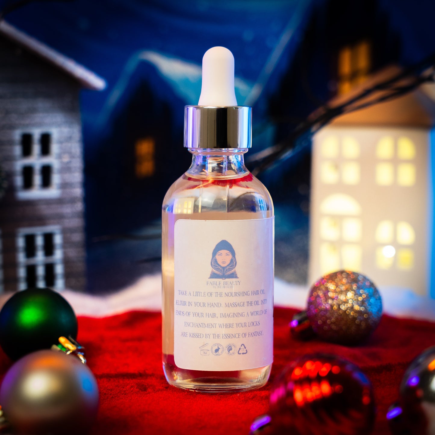 Sandy Claws - Hair Oil Elixir - Warm Pumpkin Spice, Creamy Peppermint, Cozy Warm Vanilla