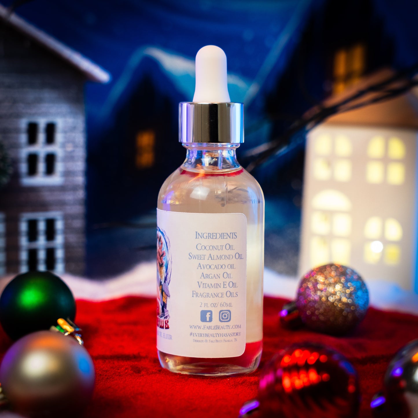 Sandy Claws - Hair Oil Elixir - Warm Pumpkin Spice, Creamy Peppermint, Cozy Warm Vanilla