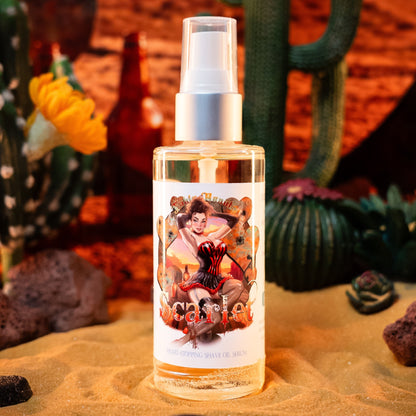 Scarlet - Shave Oil Serum - Whiskey Barrels, Maraschino Cherry, Orange Zest