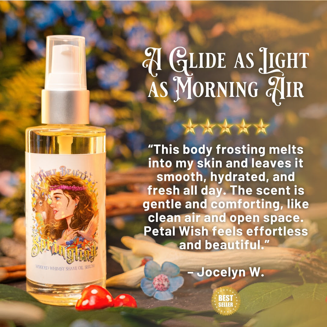 Springling - Shave Oil Serum - Pear Juice, Ethereal Blossoms, Vanilla Whisper