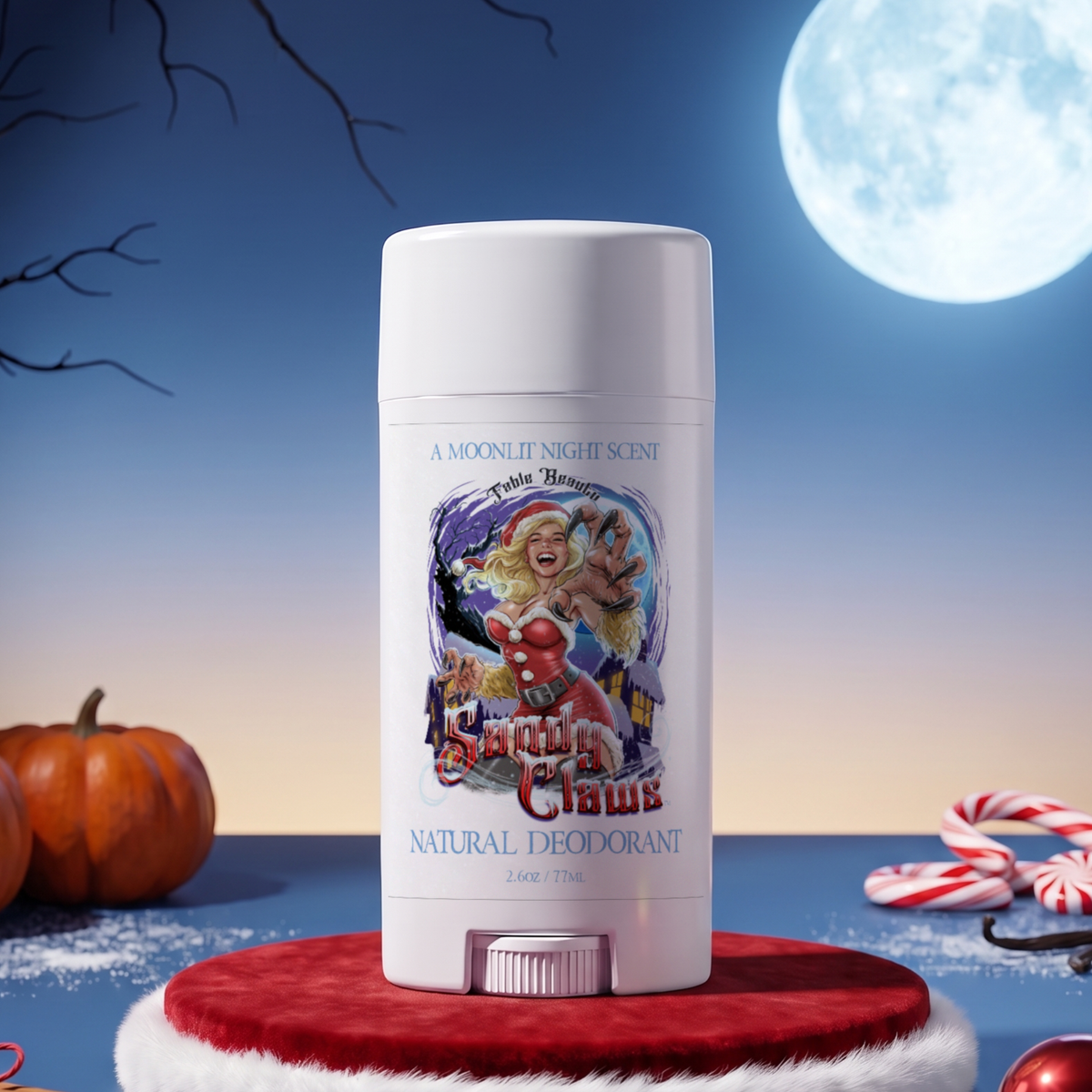 Sandy Claws - Natural Deodorant - Warm Pumpkin Spice, Creamy Peppermint, Cozy Warm Vanilla