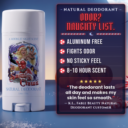 Sandy Claws - Natural Deodorant - Warm Pumpkin Spice, Creamy Peppermint, Cozy Warm Vanilla