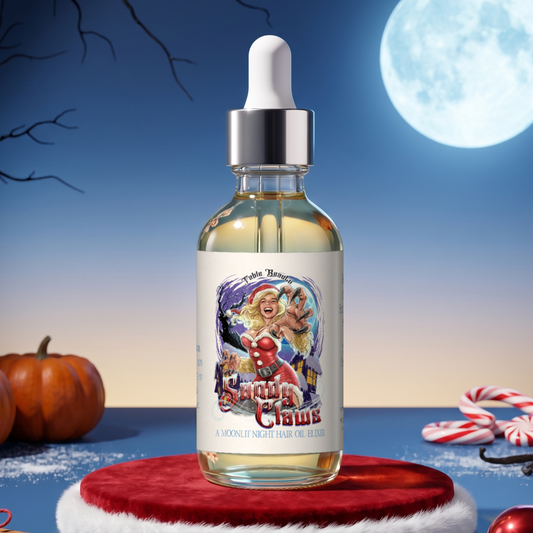 Sandy Claws - Hair Oil Elixir - Warm Pumpkin Spice, Creamy Peppermint, Cozy Warm Vanilla