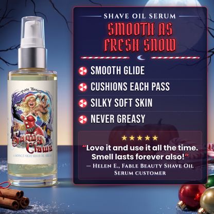 Sandy Claws - Shave Oil Serum - Warm Pumpkin Spice, Creamy Peppermint, Cozy Warm Vanilla