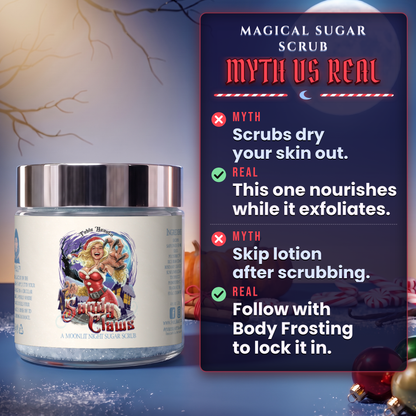 Sandy Claws - Magical Sugar Scrub - Warm Pumpkin Spice, Creamy Peppermint, Cozy Warm Vanilla