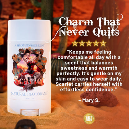 Scarlet - Natural Deodorant - Whiskey Barrels, Maraschino Cherry, Orange Zest