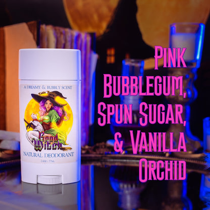 Good Witch - Natural Deodorant - Pink Bubblegum, Spun Sugar, Vanilla Orchid