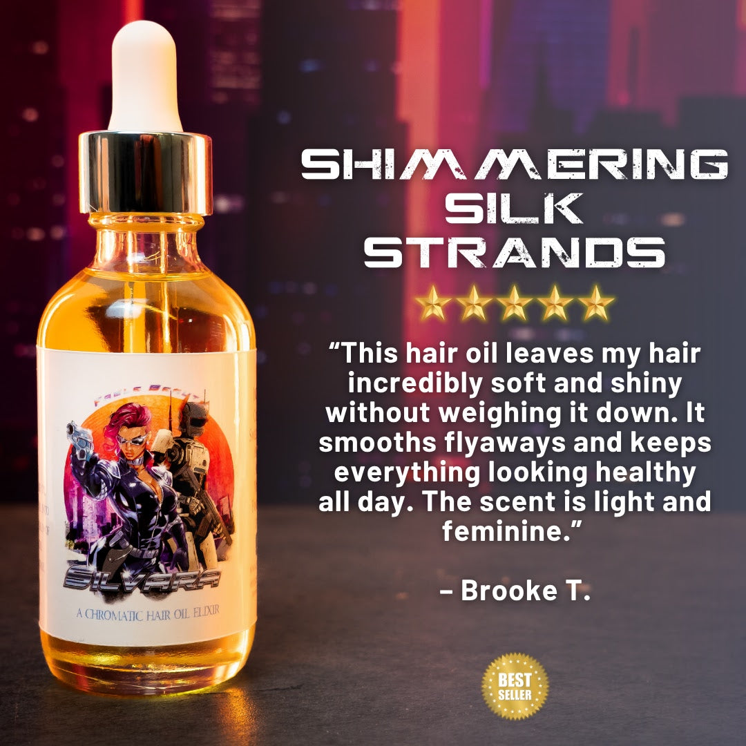 Silvara - Hair Oil Elixir - Silky Caramel, Playful Bergamot, French Vanilla