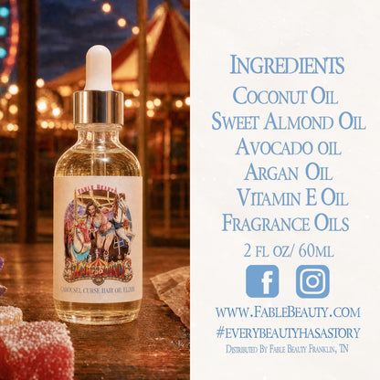 Mary Go Round - Hair Oil Elixir - Mesmerizing Saffron & Jasmine, Candied Fruit Accords, Sugary Funnel Cake