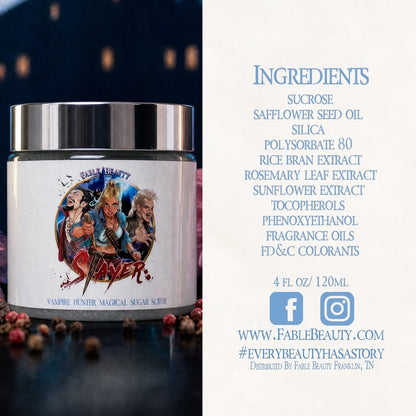 Slayer - Magical Sugar Scrub - Blood-Kissed Dahlia, Piercing Pink Pepper, Decadent Almond Cream