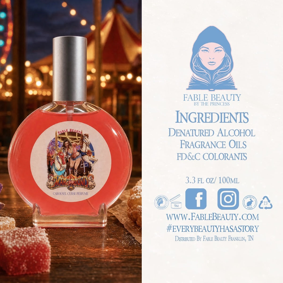 Mary Go Round - Perfume - Mesmerizing Saffron & Jasmine, Candied Fruit Accords, Sugary Funnel Cake