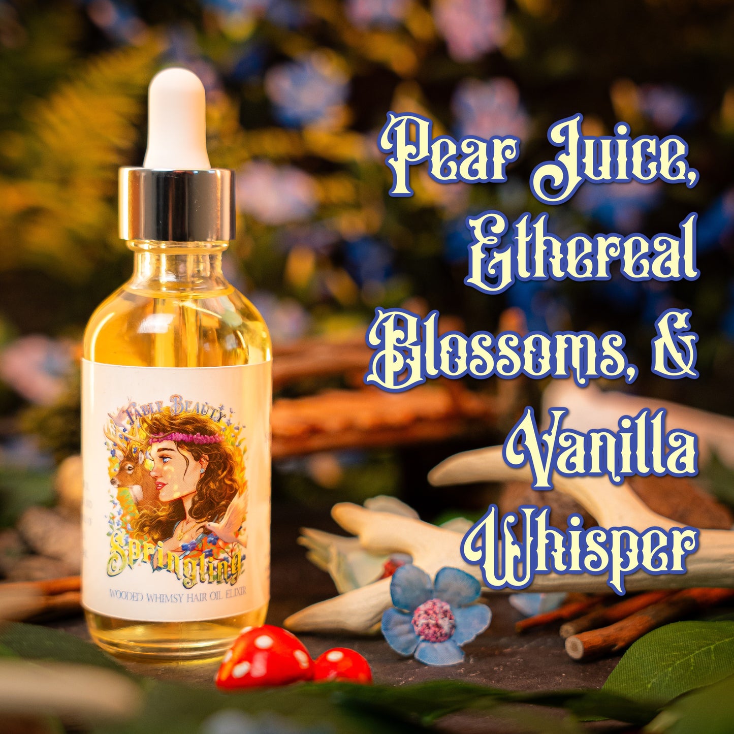 Springling - Hair Oil Elixir - Pear Juice, Ethereal Blossoms, Vanilla Whisper