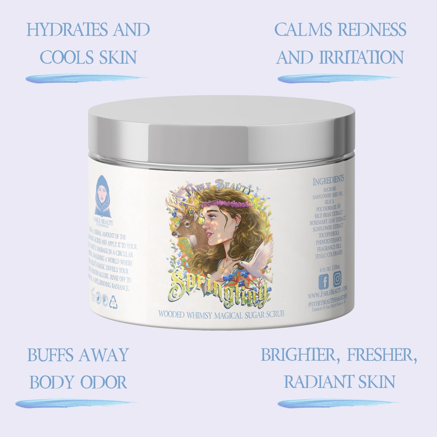 Springling - Magical Sugar Scrub - Pear Juice, Ethereal Blossoms, Vanilla Whisper