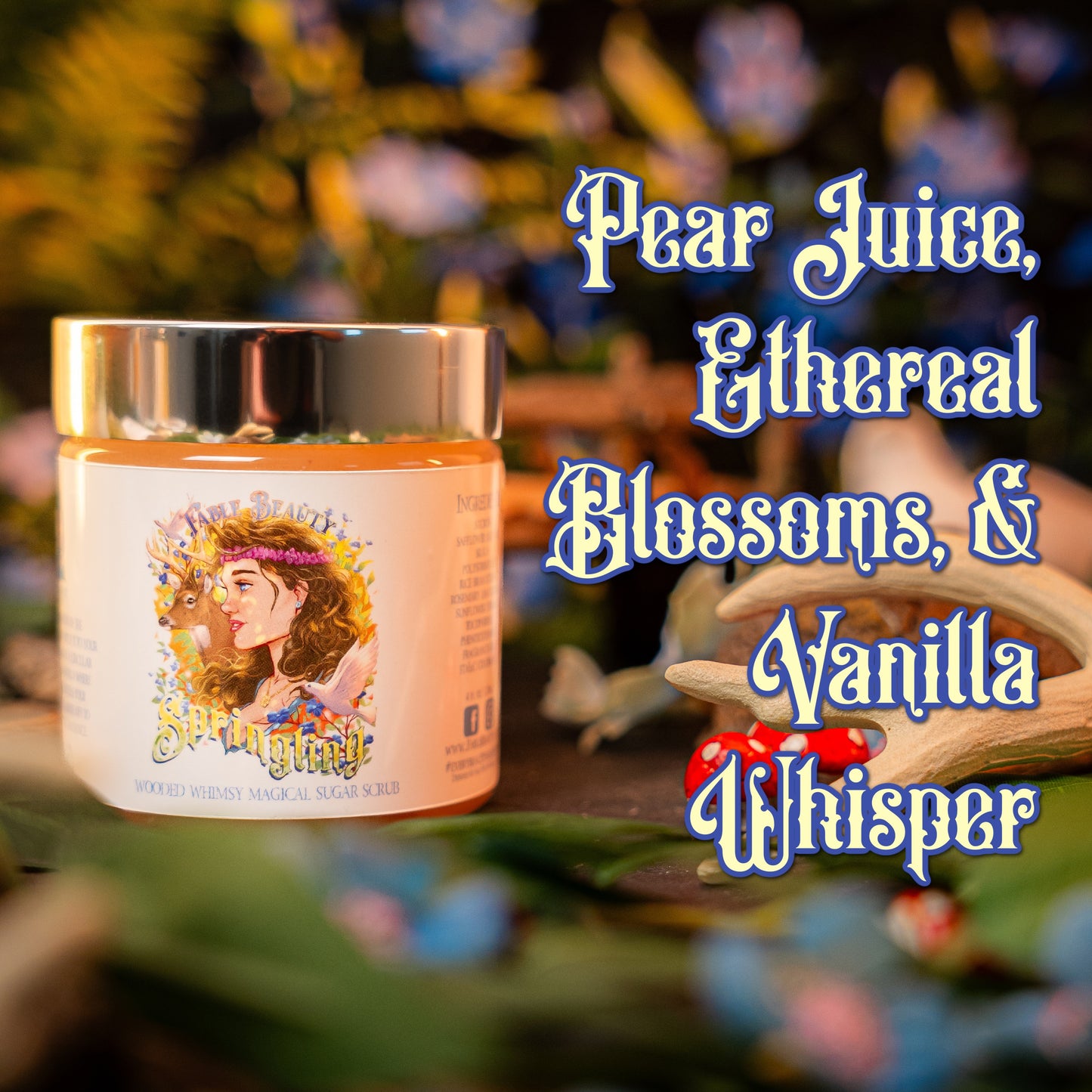 Springling - Magical Sugar Scrub - Pear Juice, Ethereal Blossoms, Vanilla Whisper