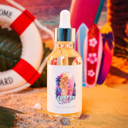 Surfer Girl - Hair Oil Elixir - Water Lily, Ocean Driftwood, Shaved Coconut