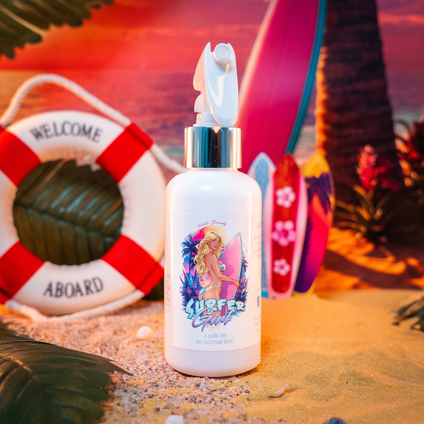 Surfer Girl - Sea Salt Hair Tonic - Water Lily, Ocean Driftwood, Shaved Coconut