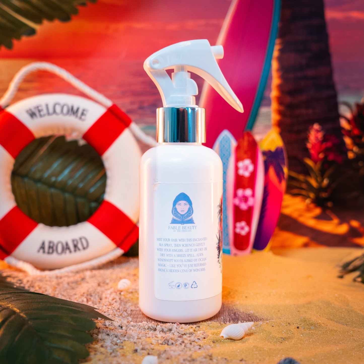 Surfer Girl - Sea Salt Hair Tonic - Water Lily, Ocean Driftwood, Shaved Coconut