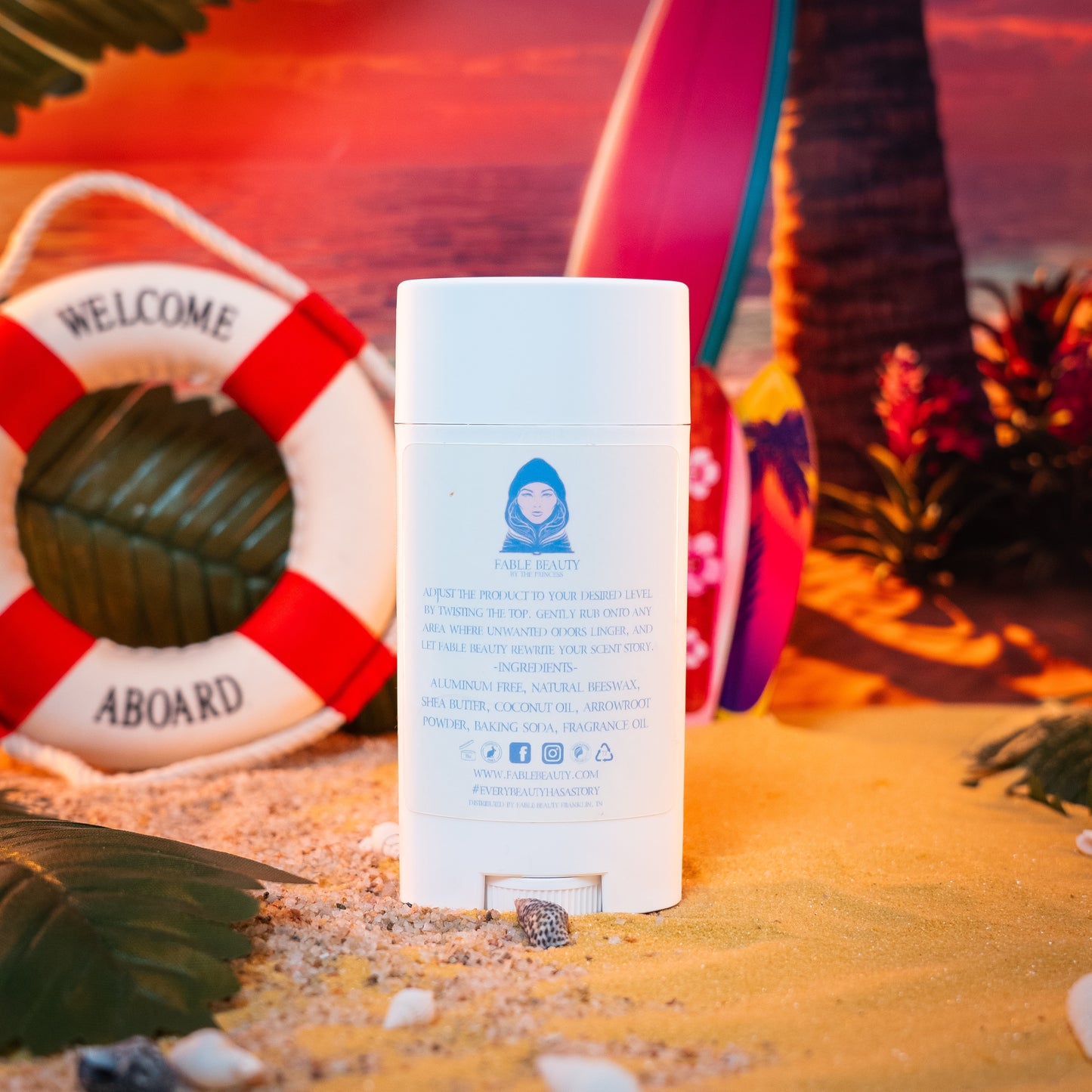 Surfer Girl - Natural Deodorant - Water Lily, Ocean Driftwood, Shaved Coconut