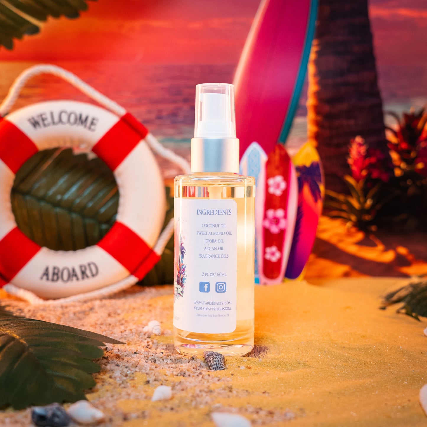 Surfer Girl - Shave Oil Serum - Water Lily, Ocean Driftwood, Shaved Coconut