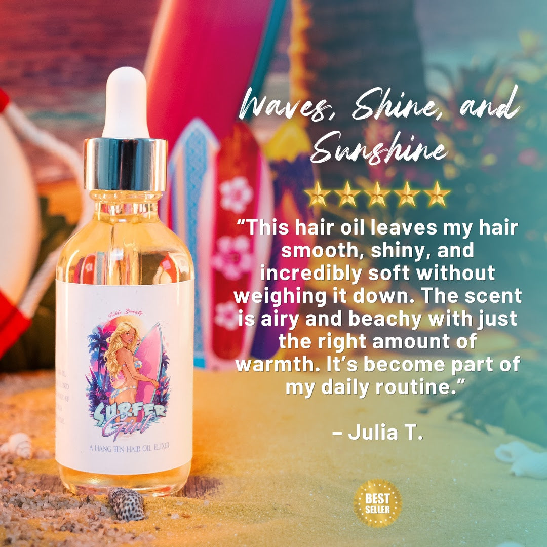 Surfer Girl - Hair Oil Elixir - Water Lily, Ocean Driftwood, Shaved Coconut
