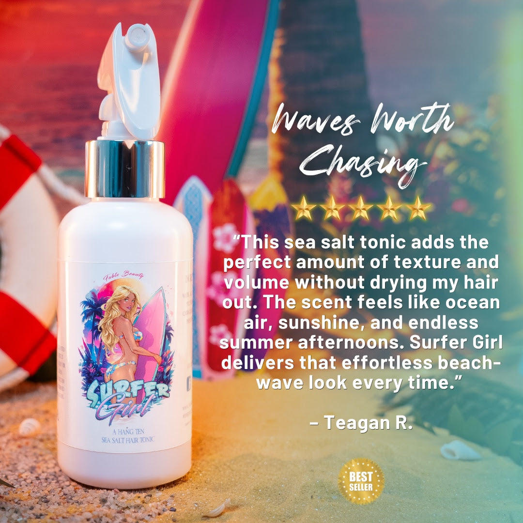 Surfer Girl - Sea Salt Hair Tonic - Water Lily, Ocean Driftwood, Shaved Coconut