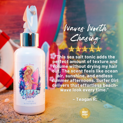 Surfer Girl - Sea Salt Hair Tonic - Water Lily, Ocean Driftwood, Shaved Coconut