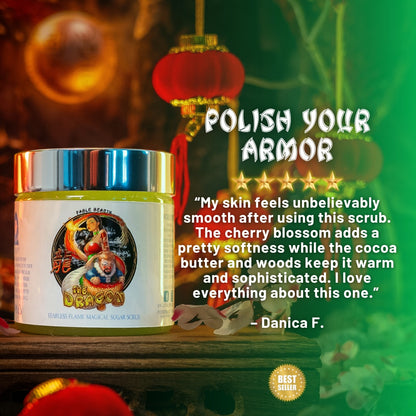 The Dragon - Magical Sugar Scrub - Cherry Blossoms, Creamy Cocoa Butter, Cashmere Woods