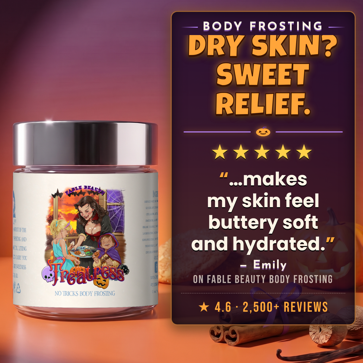 Treatress - Body Frosting - Cinnamon Sugar Cookies, Vanilla Extract, Warm Nutmeg