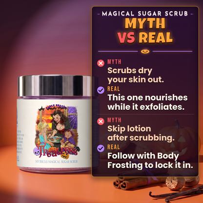Treatress - Magical Sugar Scrub - Cinnamon Sugar Cookies, Vanilla Extract, Warm Nutmeg
