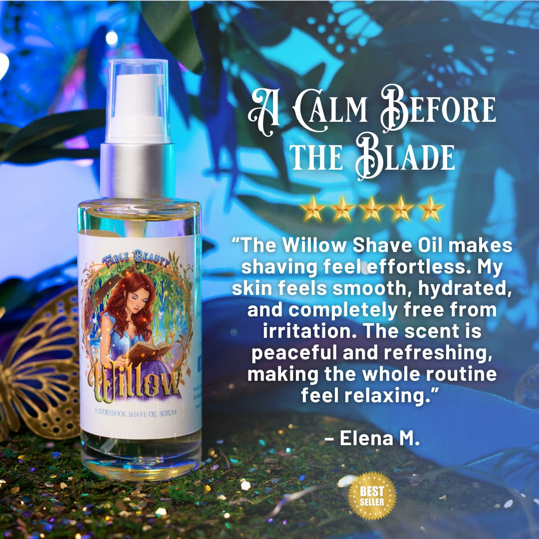 Willow - Shave Oil Serum - Woodland Lavender, Grounding Vetiver, Soft Pears